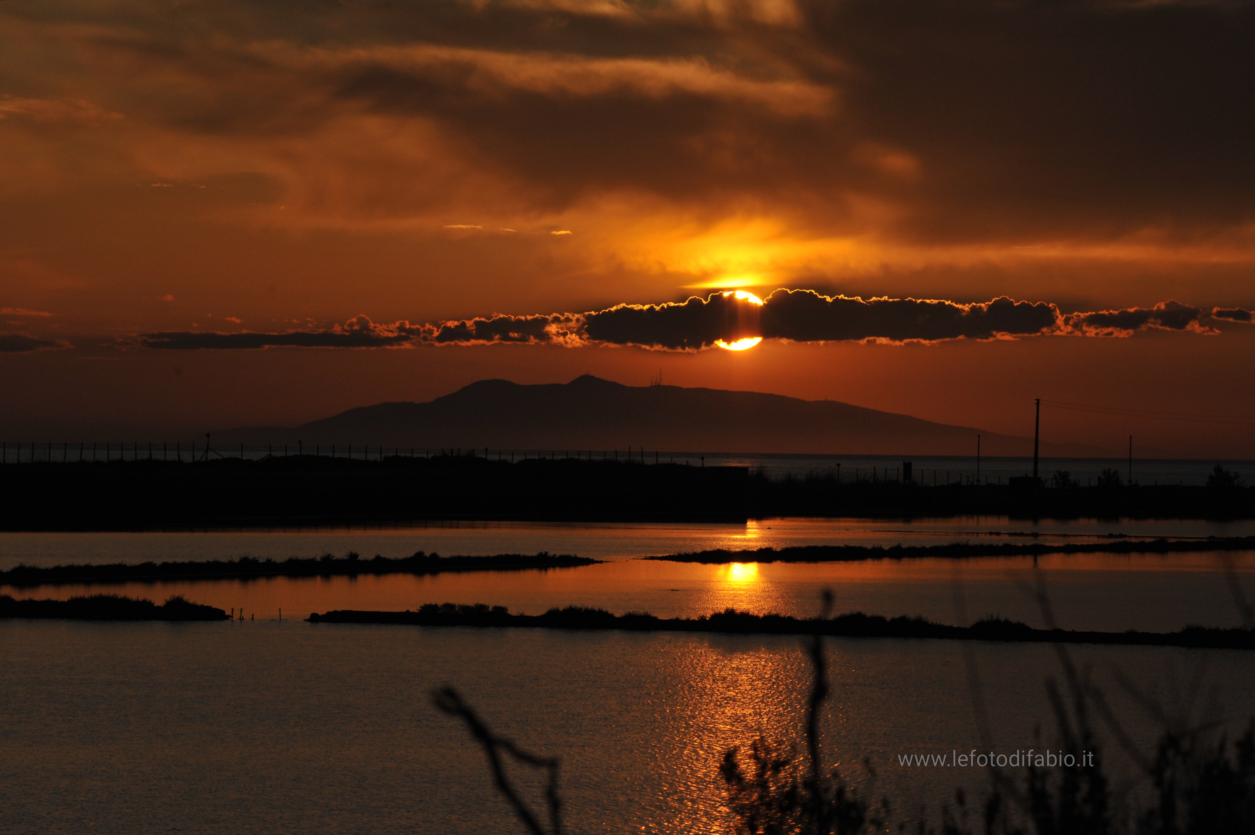 Tramonto sul tirreno