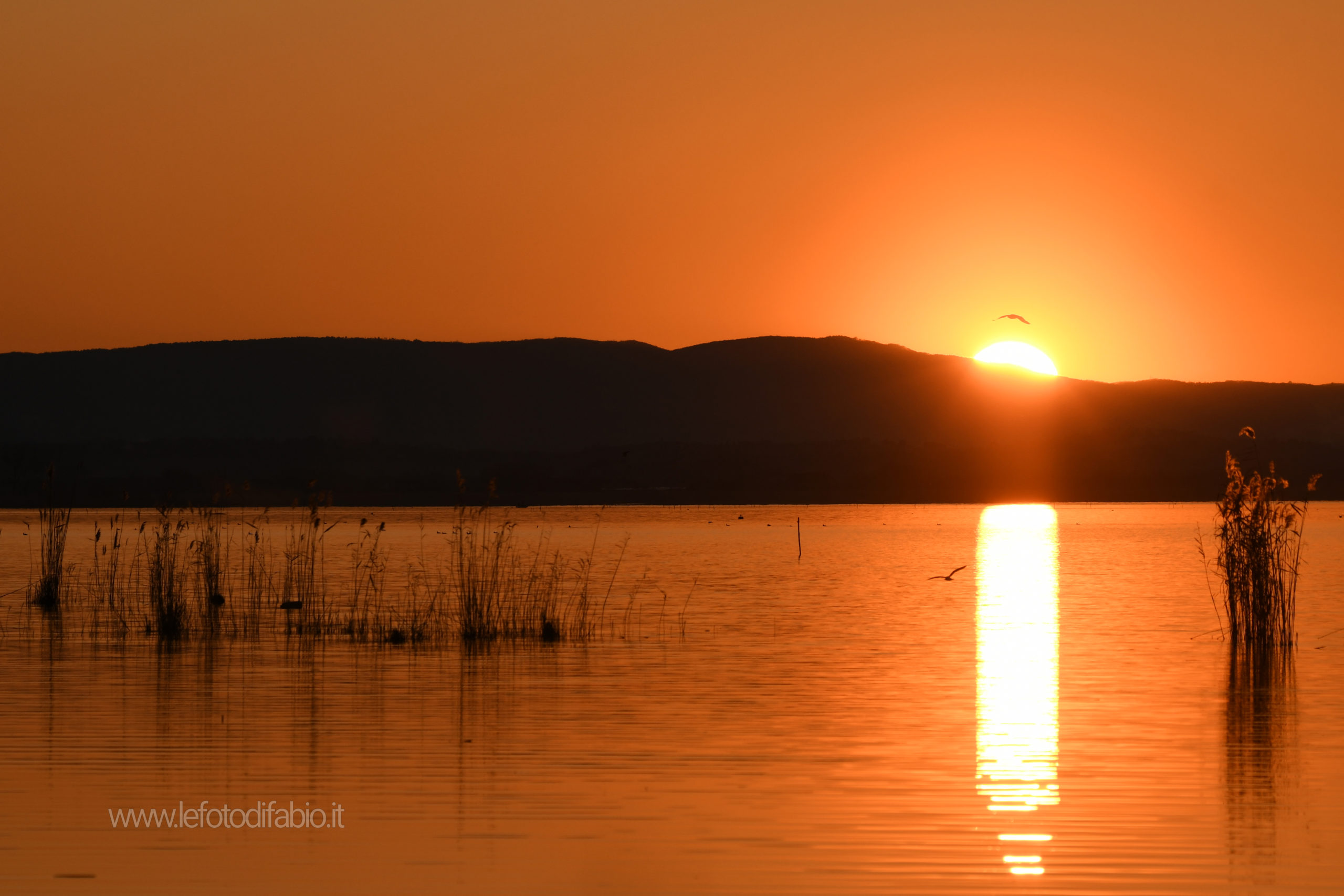 Sunset al Trasimeno. San Feliciano 16/02/2020